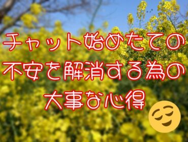 【新人チャットレディさんへ】始めたばかりのあなたへ伝えたいこと🌸