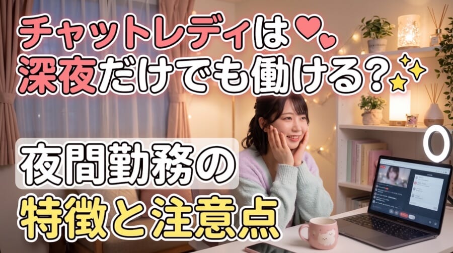 チャットレディは深夜だけでも働ける？夜間勤務の特徴と注意点